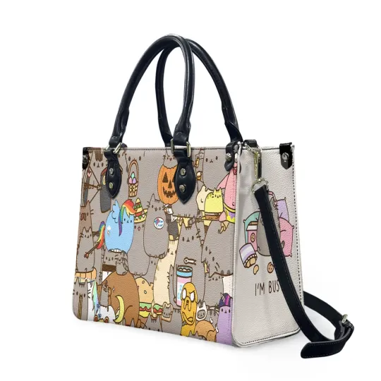 Pusheen Leather Handbag, Pusheen Women's Leather Bag Gift