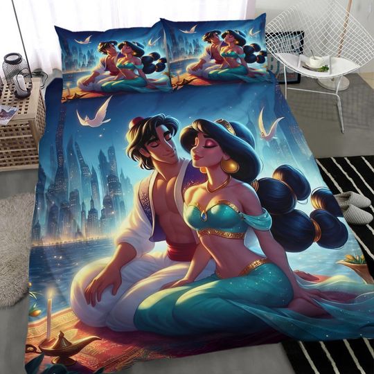 Disney Jasmine Princess and Aladdin Bedding Set