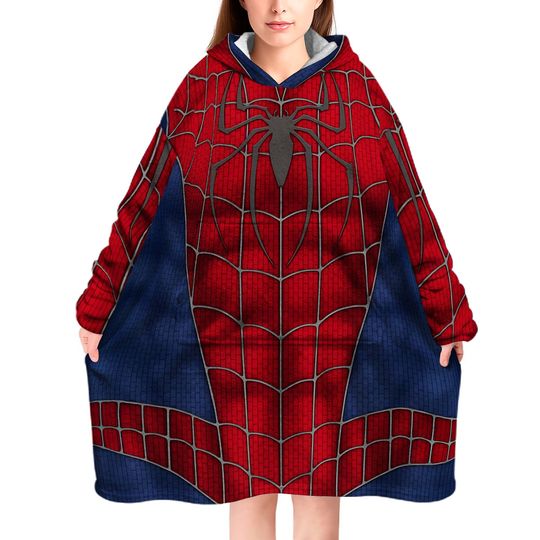Spider Man Spider-Man Blanket Hoodie for Women Men
