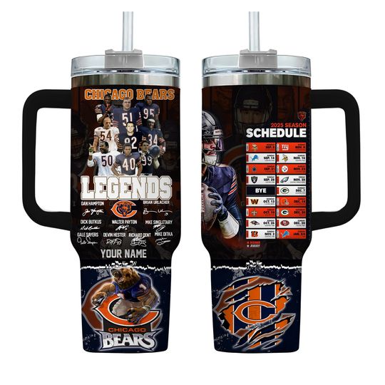 Personalized Bears Legends 2025 Season Custom Tumbler
