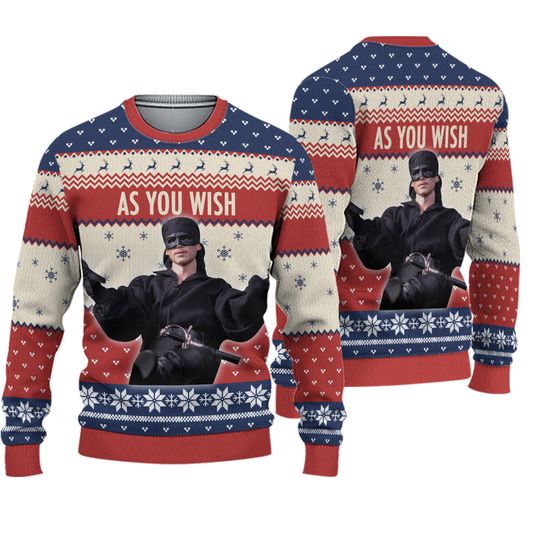 The Princess Bride Christmas Sweater Dread Pirate Quote Acrylic Blend