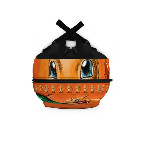 Charizard Orange School Backpack, Kids Orange PKM Bag