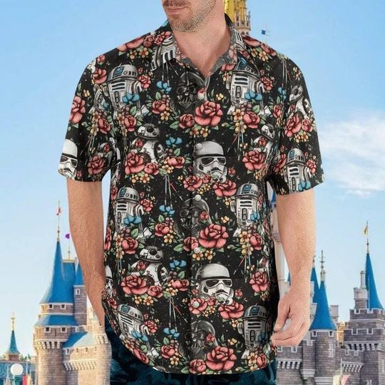 Discover Disney Star Wars Hawaiian Shirt, Anakin Skywalker Button Up Shirt, Stormtrooper Shirt For Men, Disneyworld Shirts