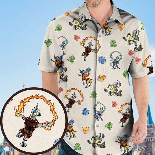 Futurama Avatar Fire and Ash Hawaiian Shirt, Fire And Ash Shirt, Avatar 3 Button Shirt, Avatar Movie Lovers Shirt, Shirt For Avatar Fans