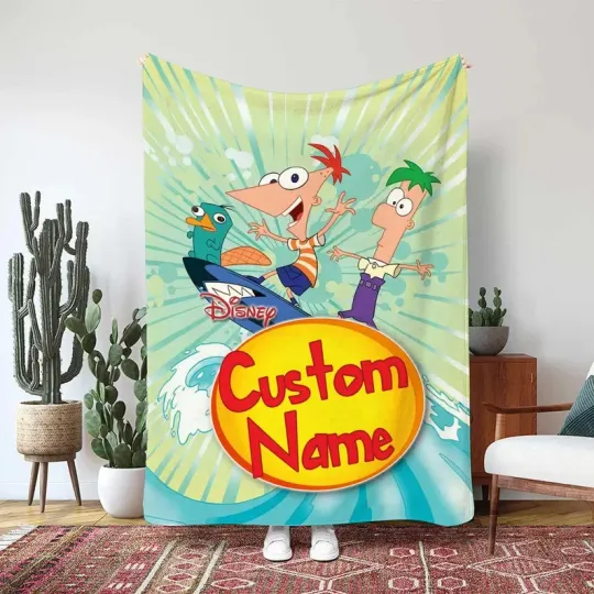 Disney Phineas And Ferb Perry The Platypus Disney Custom Fleece Blanket