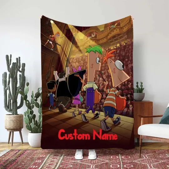 Discover Custom Disney Phineas And Ferb Perry The Agent Fleece Blanket