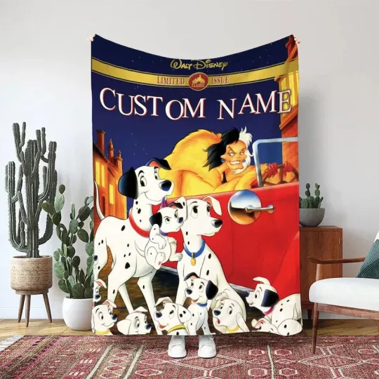 Discover Cruella De Vil Villain Blanket, Disney 101 Dalmatians Custom Fleece Blanket