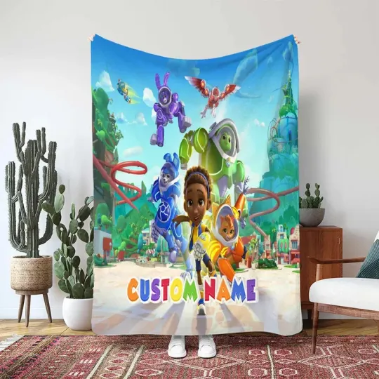Robogobo Custom Blanket, Heartfelt Comedy Action Series Custom Fleece Blanket