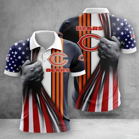 Discover Personalized Chicago Football Team Bearss Polo Shirt Unisex Adults S-5XL