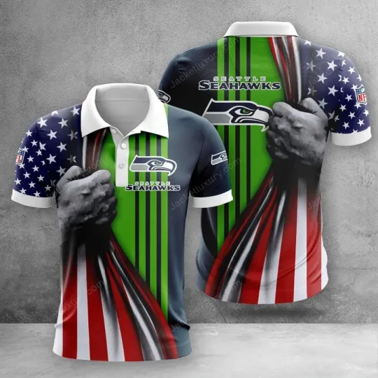 Discover Personalized Seattle Football Team Seahawkss Polo Shirt Unisex Adults S-5XL