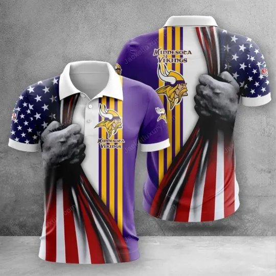 Discover Personalized Minnesota Football Team Vikingss Polo Shirt Unisex Adults S-5XL