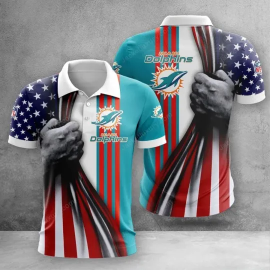 Discover Personalized Miami Football Team Dolphinss Polo Shirt Unisex Adults S-5XL