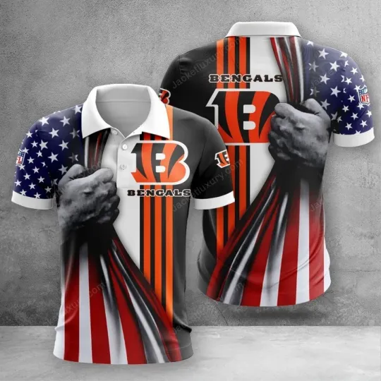 Discover Personalized Cincinnati Football Team Bengalss Polo Shirt Unisex Adults S-5XL