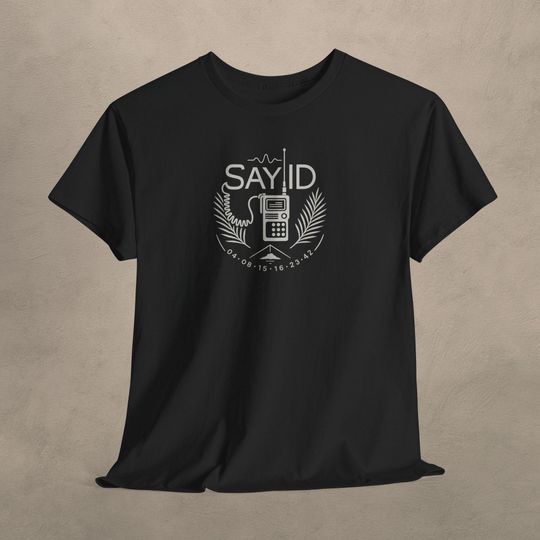 Discover Sayid LOST TV Show T-Shirt Radio Operator Numbers Graphic