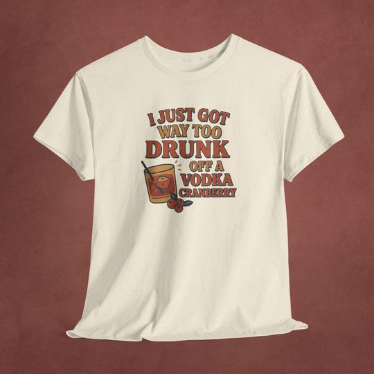 Discover Vodka Cranberry T-Shirt Conan Lyrics Funny Drinking Humor Retro Graphic Tee