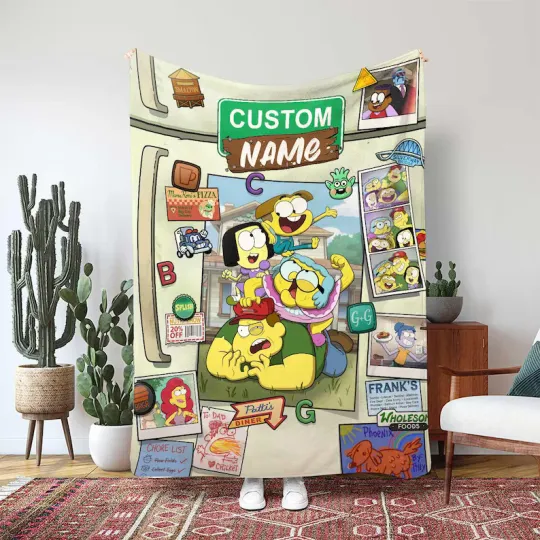 Discover Big City Greens Cricket Family Blanket, The Greens Family Custom Fleece Blanket