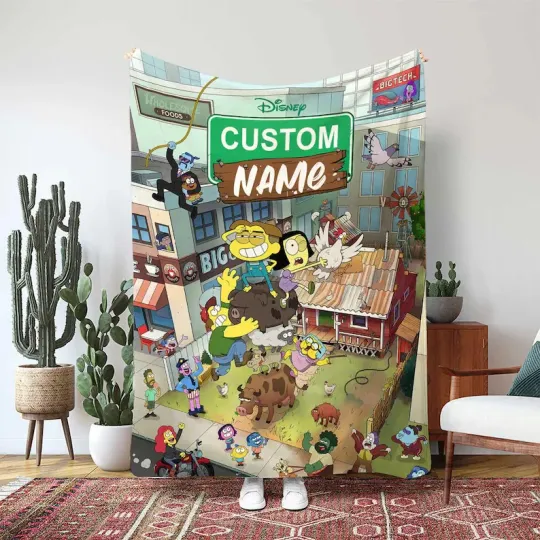 Big City Greens Cricket Green Blanket, Disney Remy With Custom Fleece Blanket