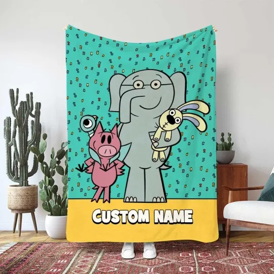 Discover Gerald And Piggie Custom Blanket, Fun Childrens Custom Fleece Blanket