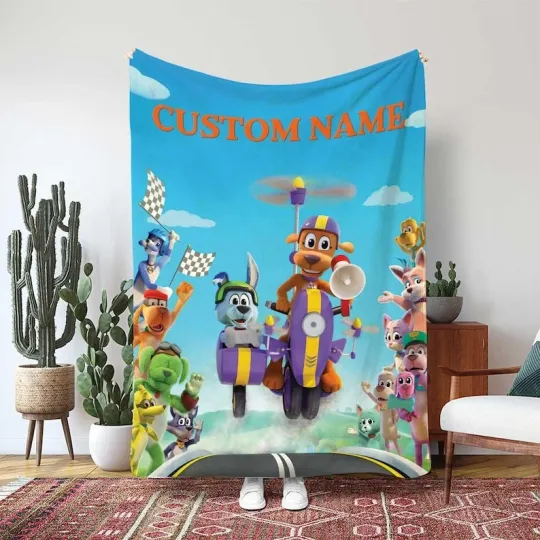 Discover Go Dog Go Baby Blanket, Dog Race Adventure Custom Fleece Blanket