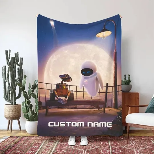 Discover Disney WALL E And EVE Robot Custom Blanket Gift For Fan, Kids
