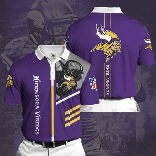 Discover Minnesota Football Team Vikingss Polo Shirt