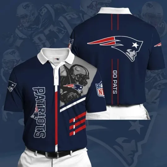 Discover New England Football Team Patriotss Polo Shirt