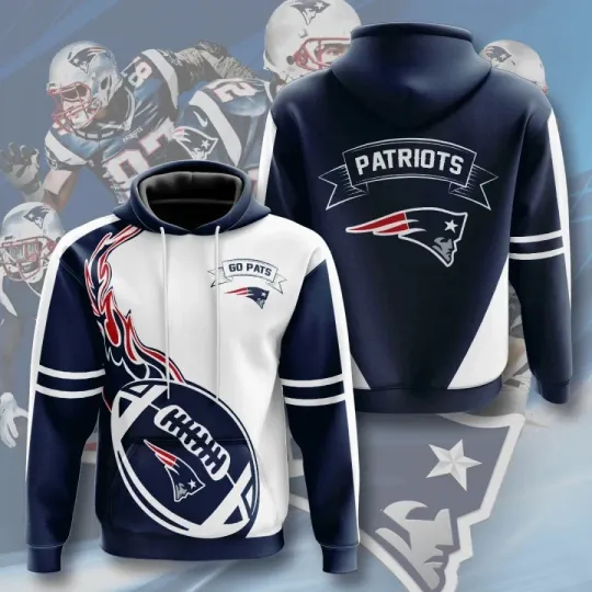 Discover New England Football Team Patriotss 3D Hoodie