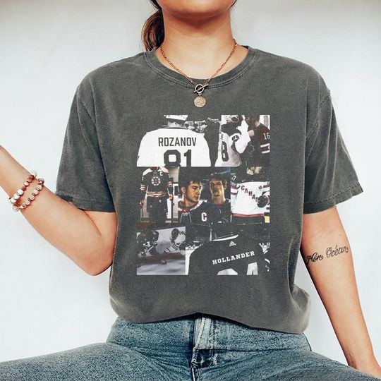 Discover Vintage Hollander Rozanov Hockey Comfort Colors T-Shirt, Connor Storrie Ilya Rozanov Sweatshirt, Queer Hockey Fan Tee