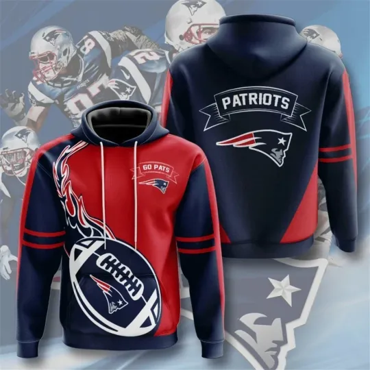 Discover New England Football Team Patriotss 3D Hoodie