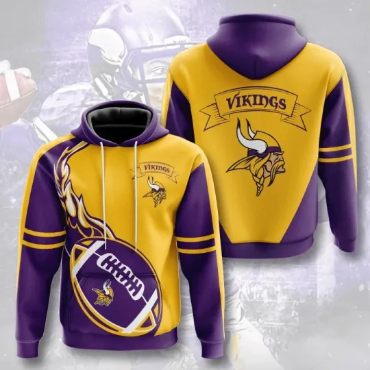 Discover Minnesota Football Team Vikingss 3D Hoodie