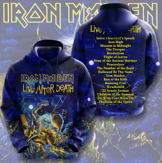 Discover 1Iron Maiden Life After Death 3D Hoodie
