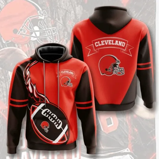 Discover Cleveland Football Team Brownss 3D Hoodie