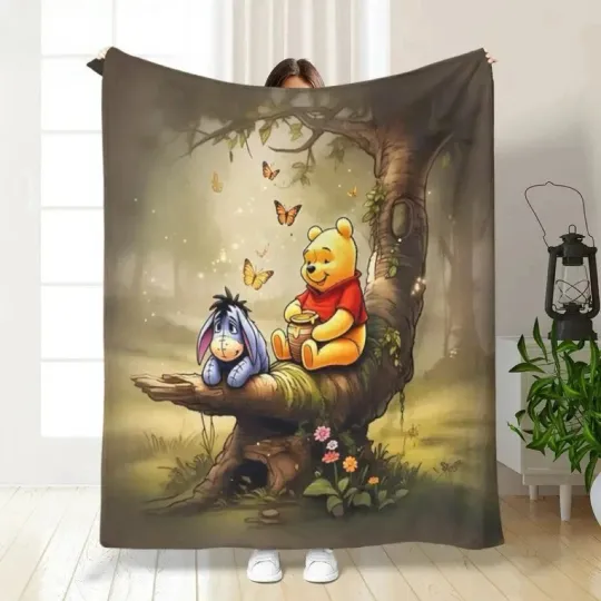 Discover Pooh Bear And Eeyore Winnie The Pooh Spooky Forest Fleece Blanket