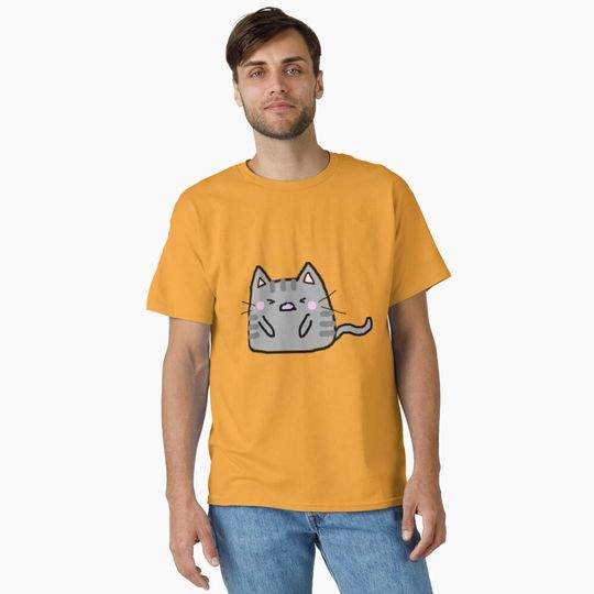 Sad Cat Grunge Style T-Shirt