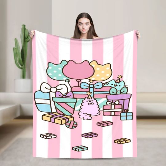 Discover Pusheens Cat Throw Blanket