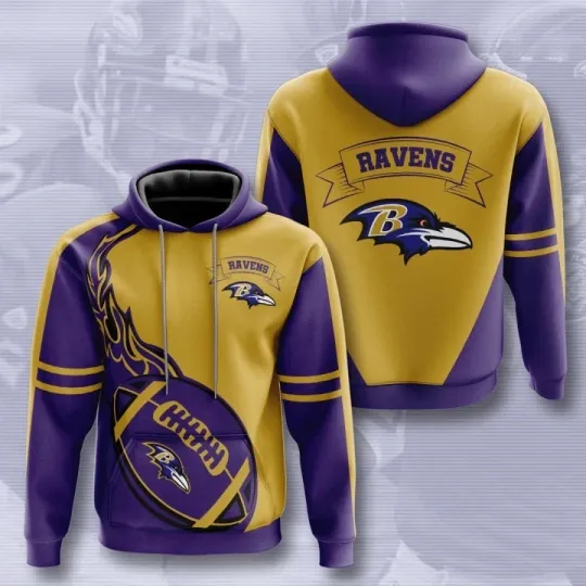 Discover Baltimore Football Team Ravenss 3D Hoodie