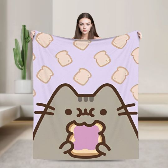 Discover Pusheens Cartoon Cats Gift Blanket