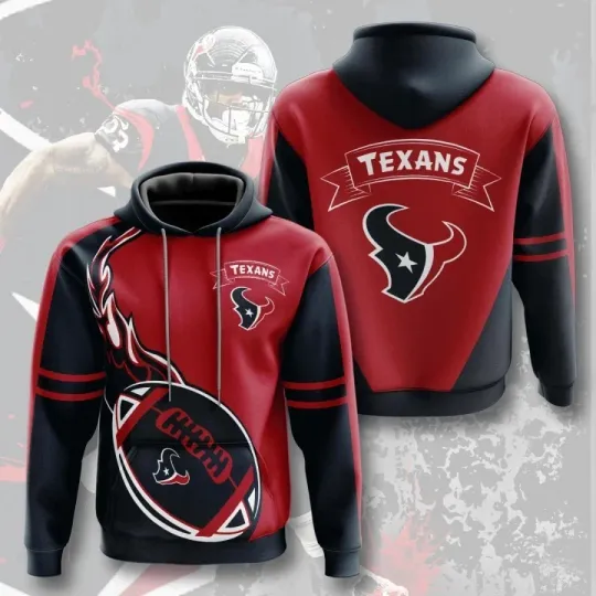Houston Football Team Texanss 3D Hoodie
