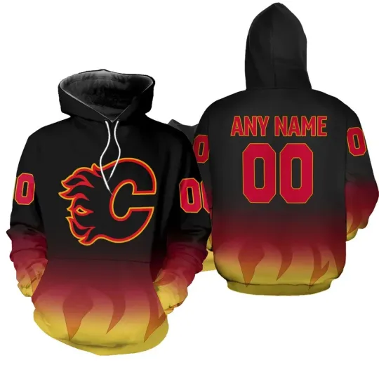Discover Personalized Calgary Flame Special Bold Design 3D Hoodie Pullover Hockey Team