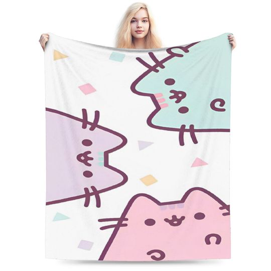 Discover Pusheens Cartoon Cats Throw Blanket