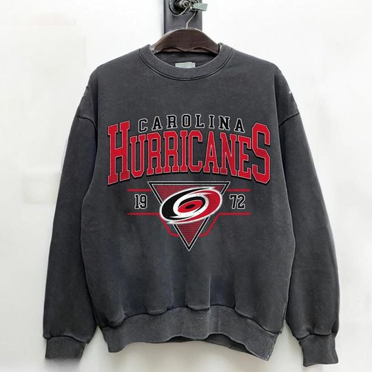 Discover Retro Carolina Hurricanes Ice Hockey Crewneck Sweatshirt