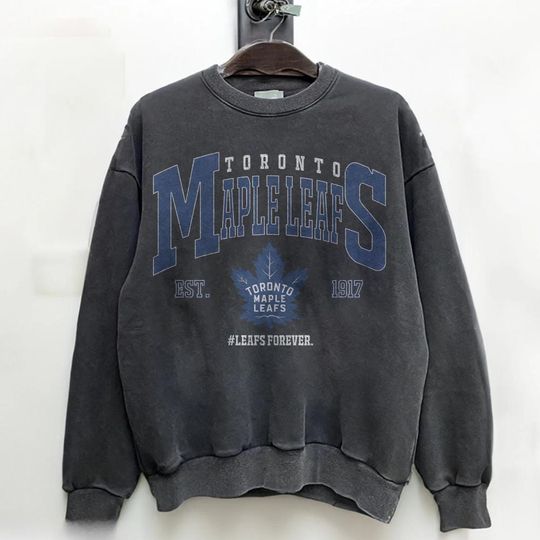 Discover Retro Toronto Maple Leafs Ice Hockey Crewneck Sweatshirt