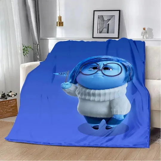 Discover Inside Out2 Printed Blanket, Sadness Blanket, Fleece Blanket