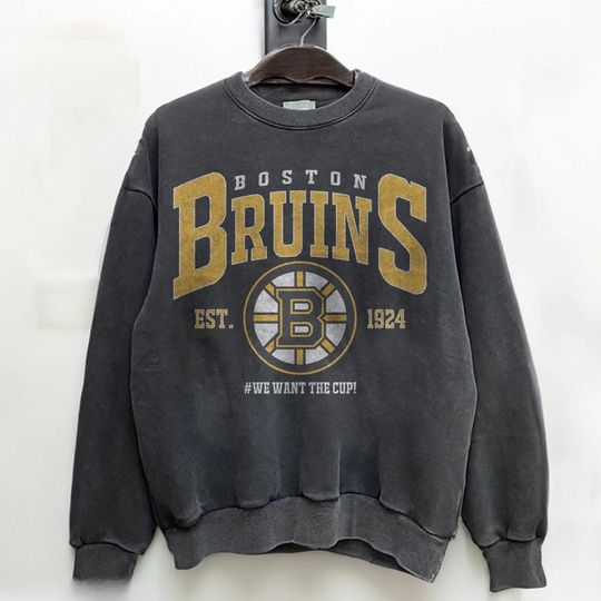 Retro 90s Boston Bruins Ice Hockey Crewneck Sweatshirt
