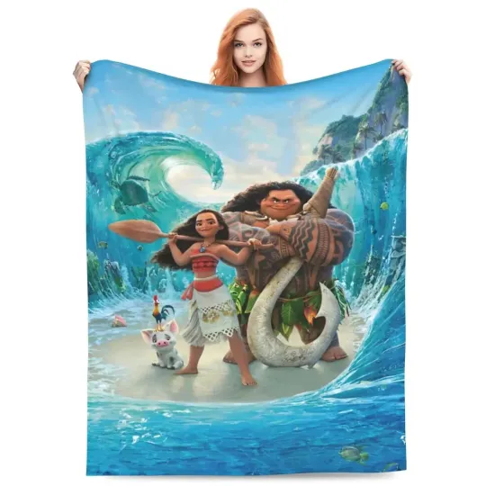 Discover Cartoon Moana Movies Fleece Blanket, Blanket