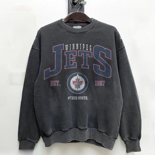 Discover Retro 90s Winnipeg Jets Ice Hockey Team Comfort Colors Sweatshirt, Vintage Winnipeg Hockey Team Crewneck, Ice Hockey Tshirt 191225DN17