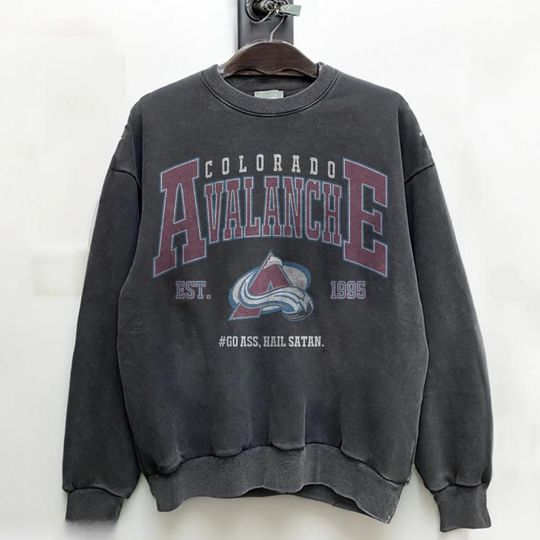 Discover Retro 90s Colorado Avalanche Ice Hockey Team Comfort Colors Sweatshirt, Vintage Colorado Hockey Team Crewneck, Ice Hockey Tshirt 191225DN20