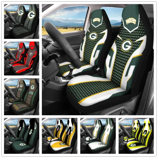 Discover Car Seat Cover Seat Protector 2Pc for Green Bay Packers