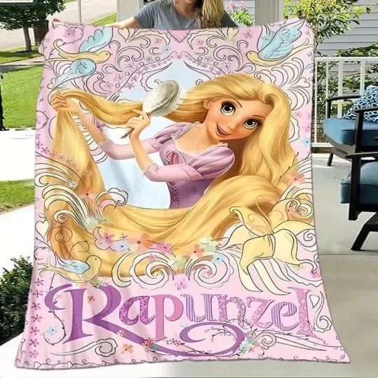 Discover Tangled Rapunzel Princess Cloudy Hair Go Live Your Dream Fleece Blanket