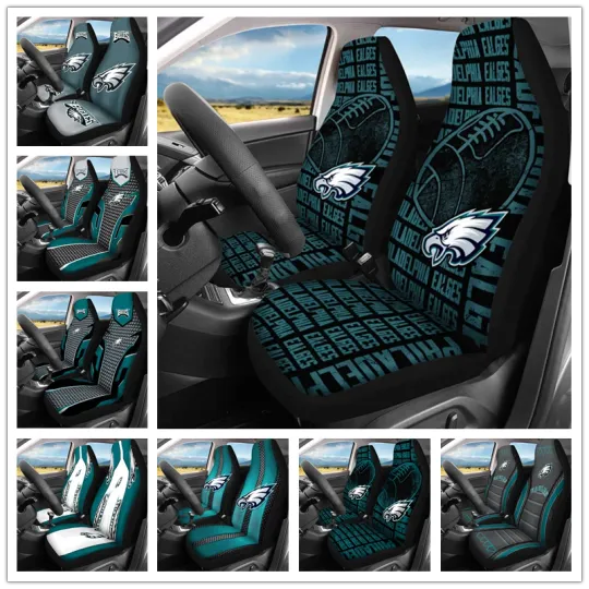 Car Seat Cover Seat Protector 2Pc with Philadelphia Eagles
